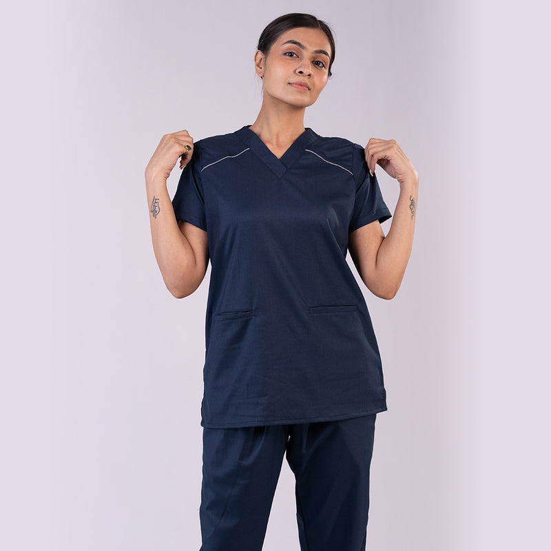 Pro-fit Navy Blue Vneck Women scrubs