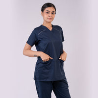 Pro-fit Navy Blue Vneck Women scrubs