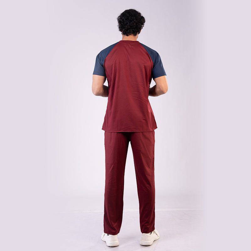 Pro-fit Maroon Navy Dual Scrubs