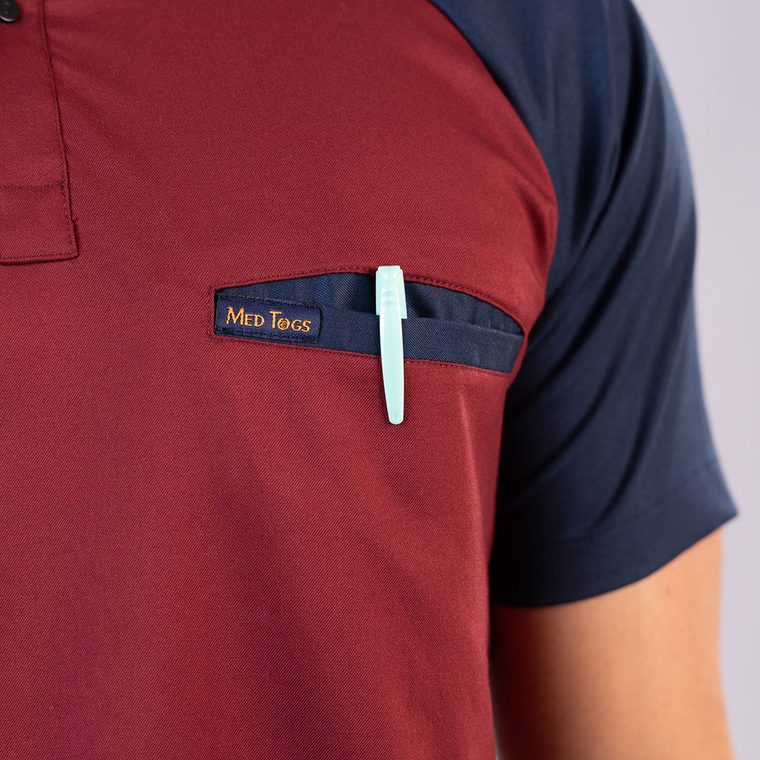 Pro-fit Maroon Navy Dual Scrubs