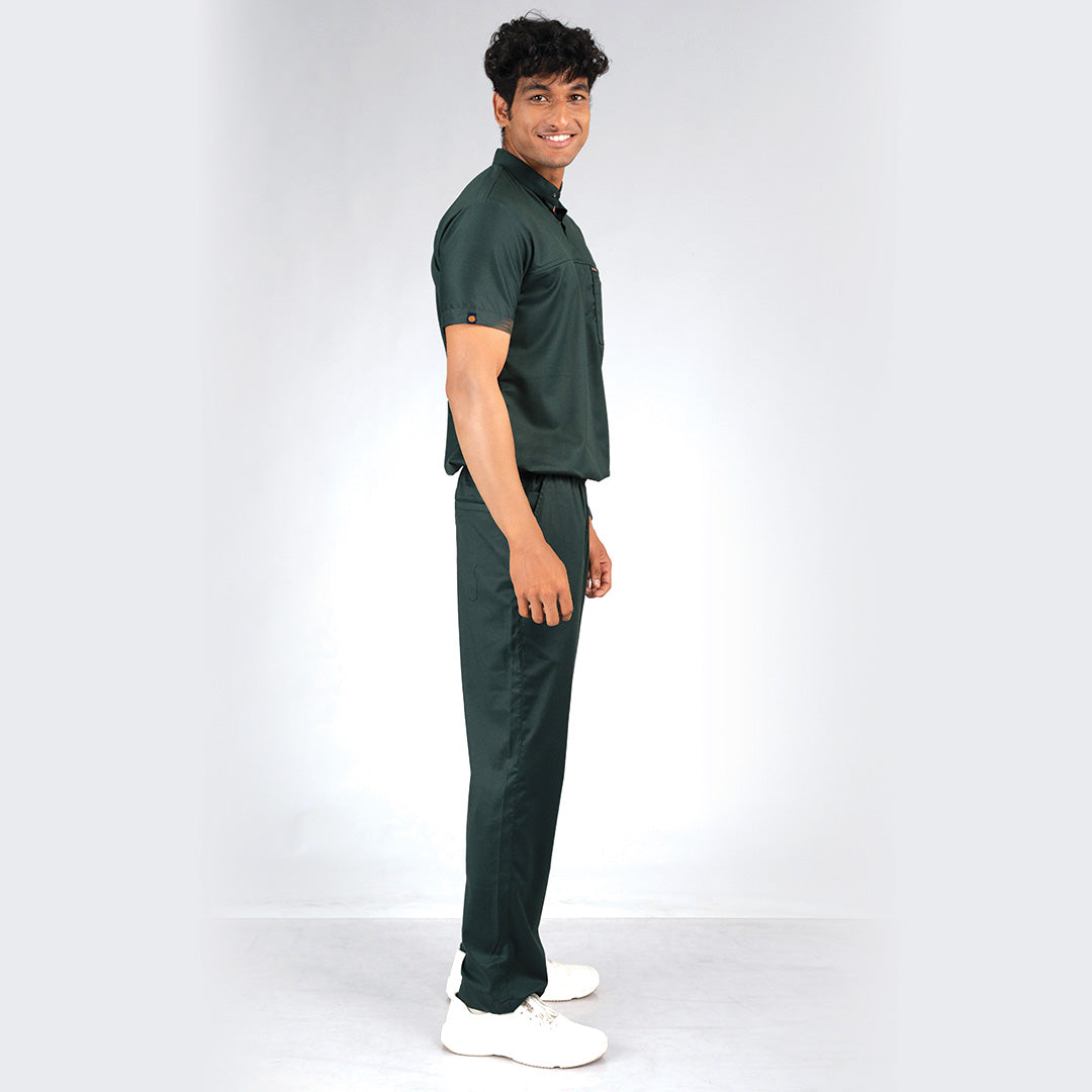 Pro-fit Nature Green High Neck Men scrubs