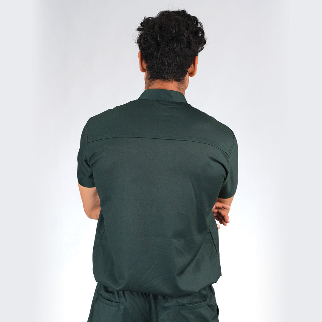 Pro-fit Nature Green High Neck Men scrubs