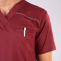 Pro-fit Maroon Vneck Men scrubs