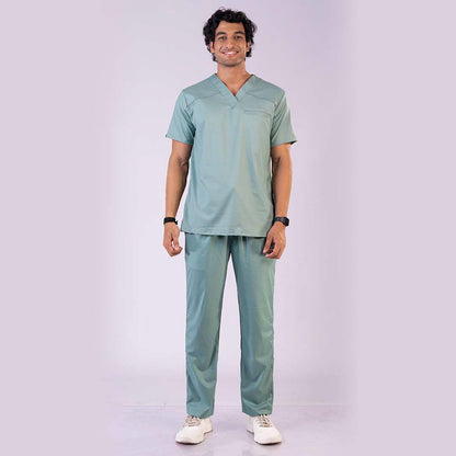 Men Serenity Mint V neck stretch scrubs