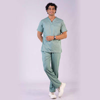 Pro-fit soft mint Vneck Men scrubs