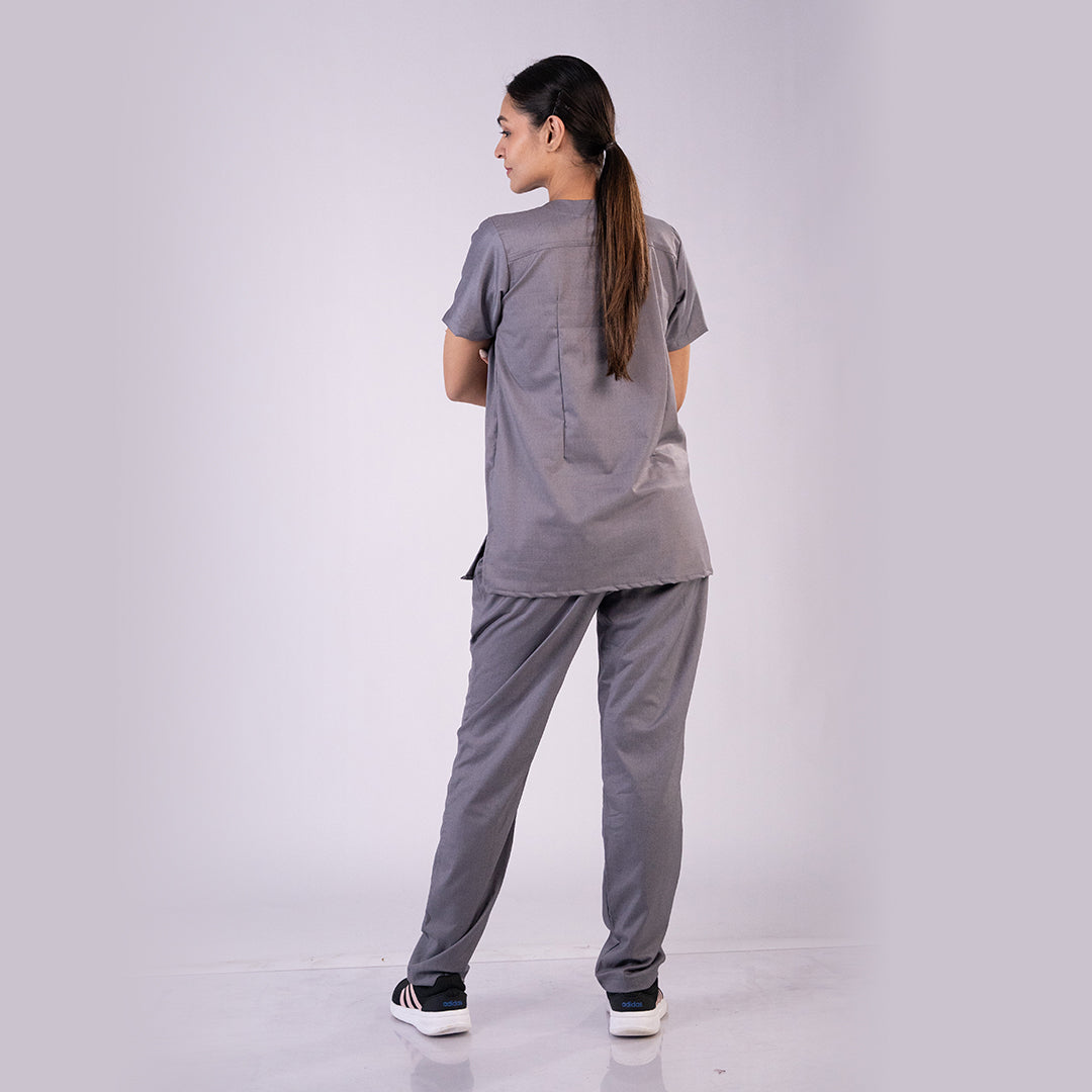 Pro-fit Grey Vneck Women scrubs