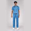 Pro-fit Ocean blue High Neck Men scrubs