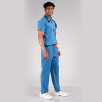 Pro-fit Ocean blue High Neck Men scrubs