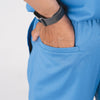 Pro-fit Ocean blue High Neck Men scrubs