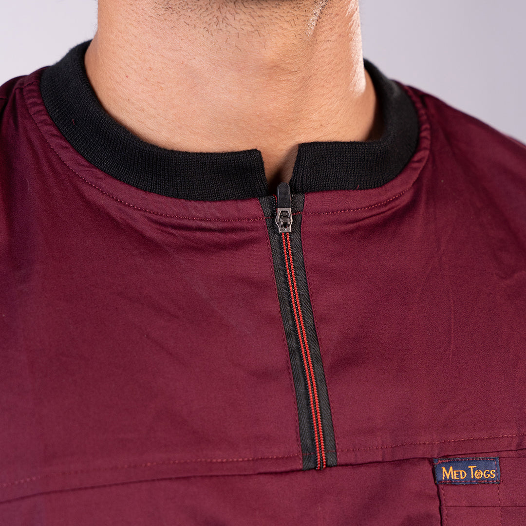 Men Amethyst Zip neckline scrubs