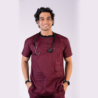 Men Amethyst Zip neckline scrubs