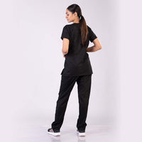 Pro-fit Black Vneck Women scrubs