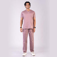 Salmon pink V neck Stretch Scrubs