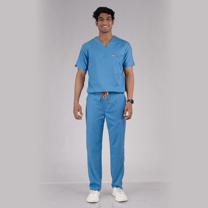 Pro-fit Ocean Blue Vneck Men scrubs