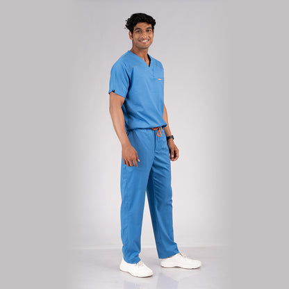 Pro-fit Ocean Blue Vneck Men scrubs