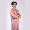 Salmon pink V neck Stretch Scrubs