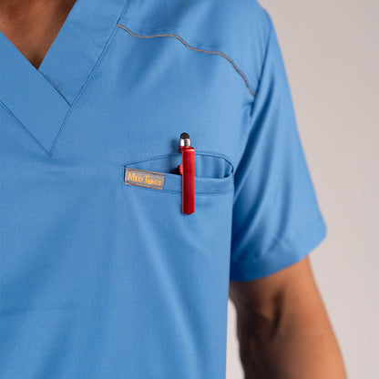 Pro-fit Ocean Blue Vneck Men scrubs