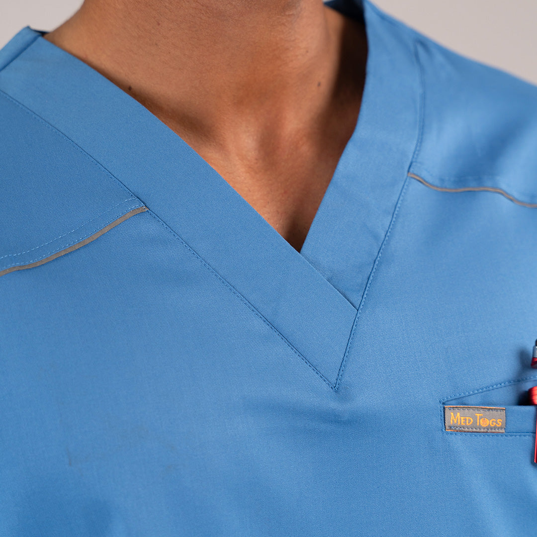 Pro-fit Ocean Blue Vneck Men scrubs