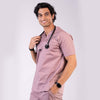 Salmon pink V neck Stretch Scrubs