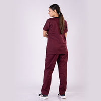 Amethyst zip neck women scrubs
