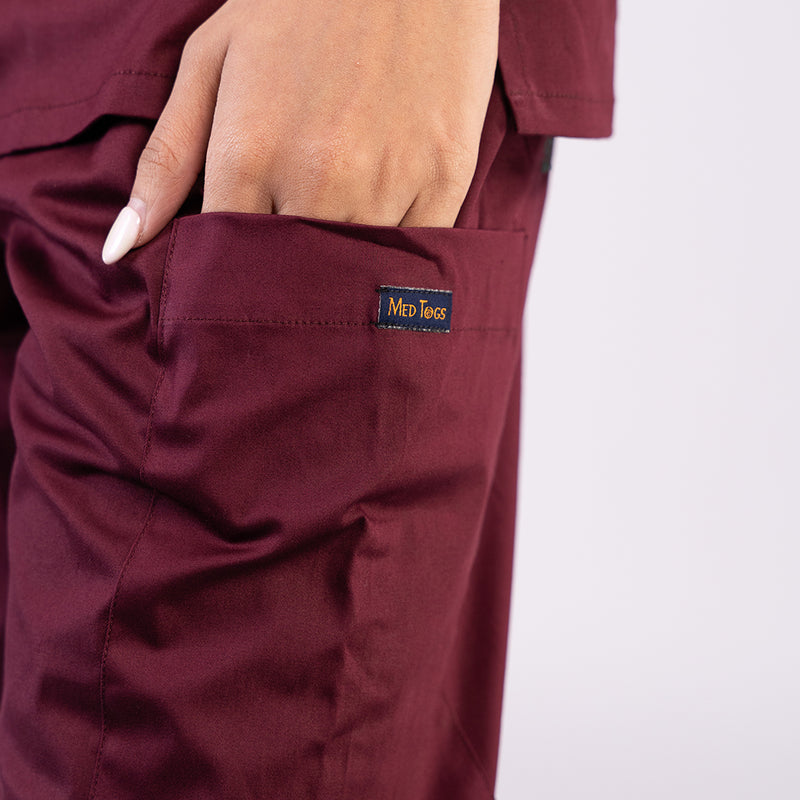 Amethyst zip neck women scrubs