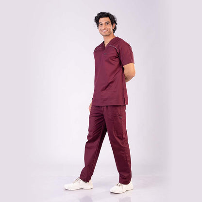 Men Amethyst V neck Stretch Scrubs