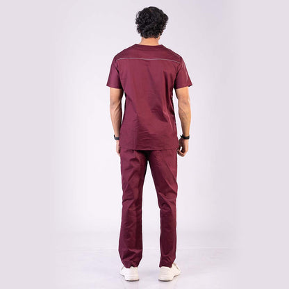 Men Amethyst V neck Stretch Scrubs