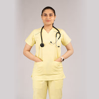 Pro-fit Citrine Yellow Vneck Women scrubs