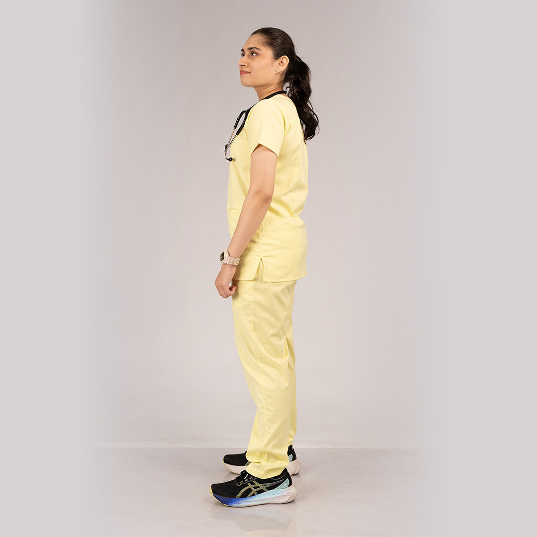 Pro-fit Citrine Yellow Vneck Women scrubs