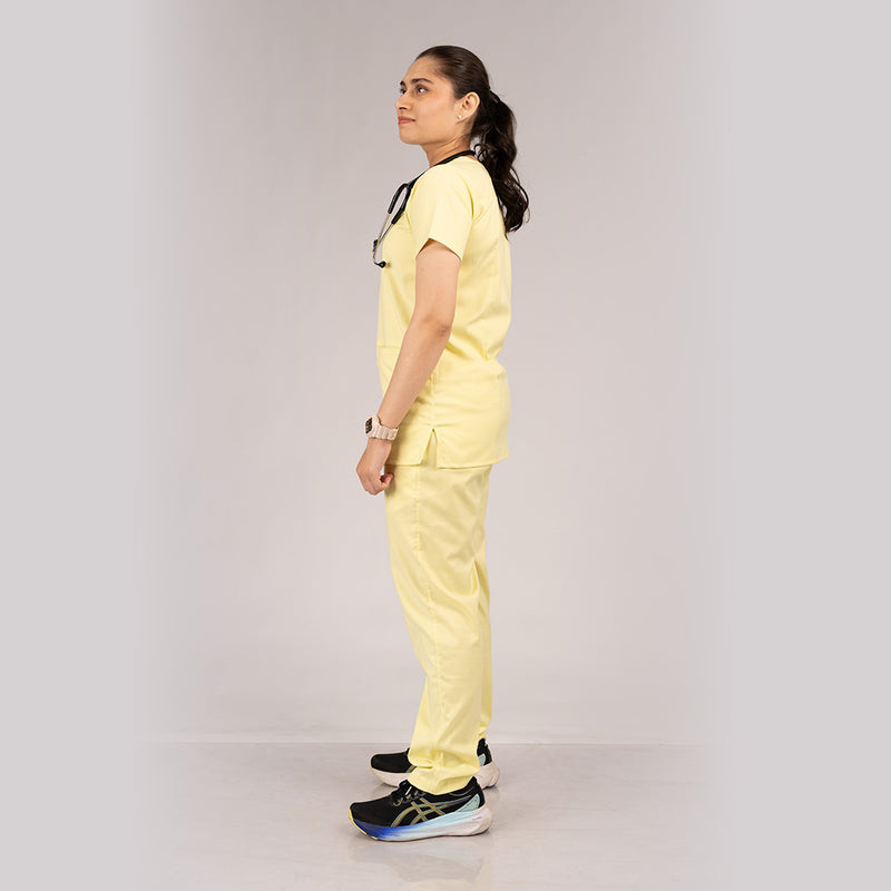 Pro-fit Citrine Yellow Vneck Women scrubs