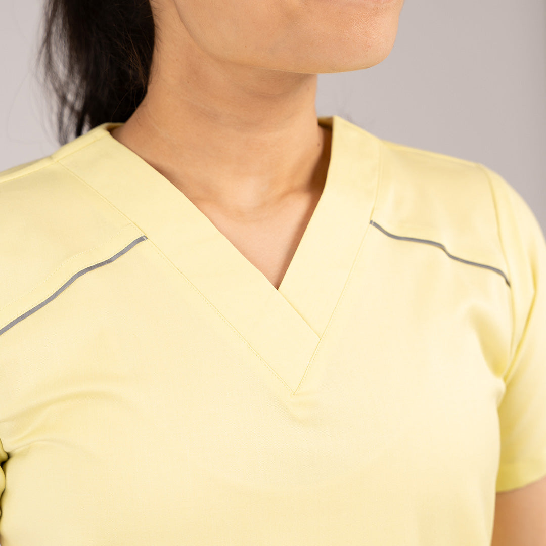 Pro-fit Citrine Yellow Vneck Women scrubs