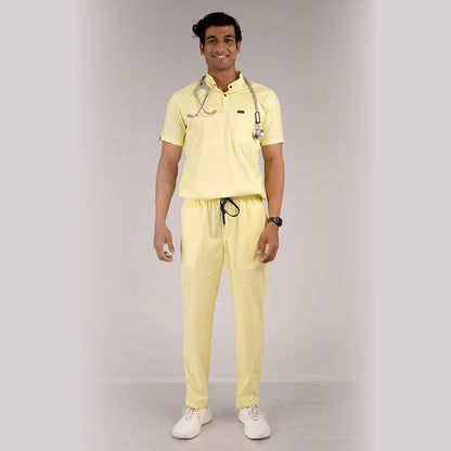 Pro-fit Citrine Yellow High Neck Men scrubs