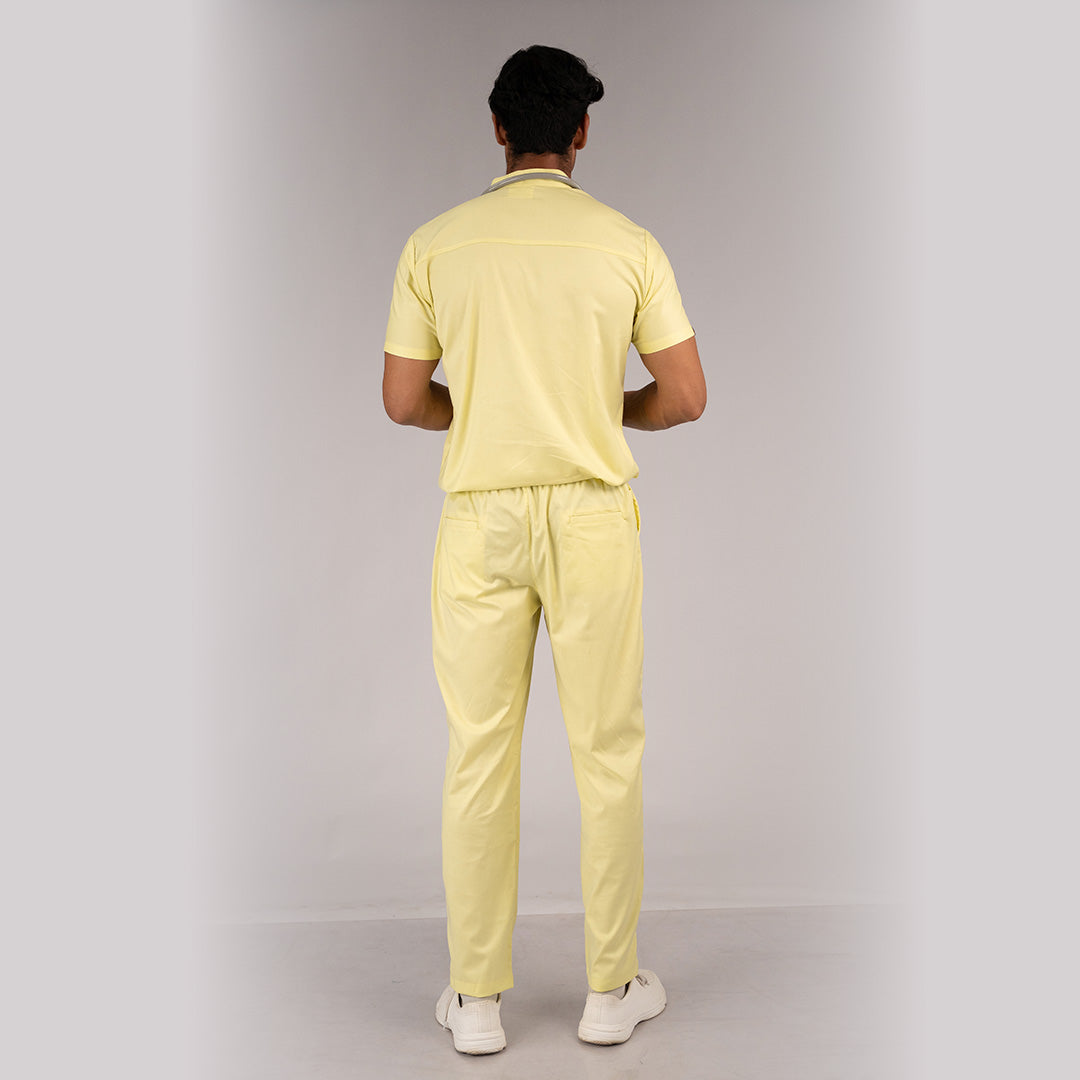 Pro-fit Citrine Yellow High Neck Men scrubs