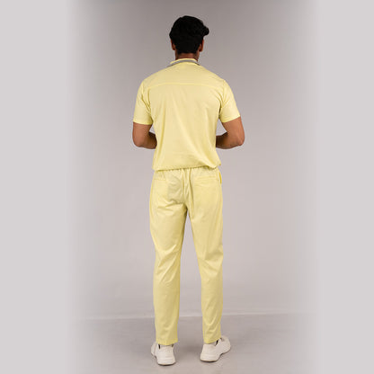 Pro-fit Citrine Yellow High Neck Men scrubs