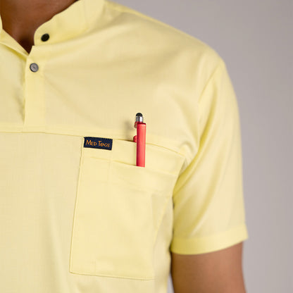 Pro-fit Citrine Yellow High Neck Men scrubs