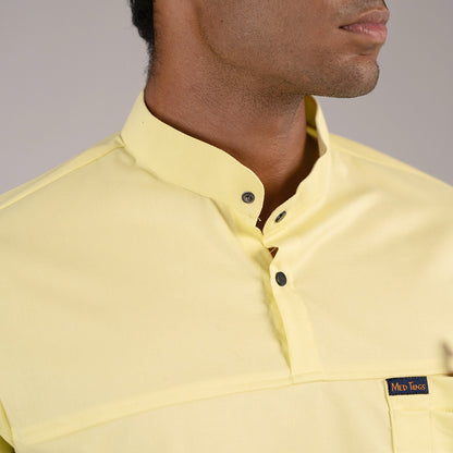 Pro-fit Citrine Yellow High Neck Men scrubs