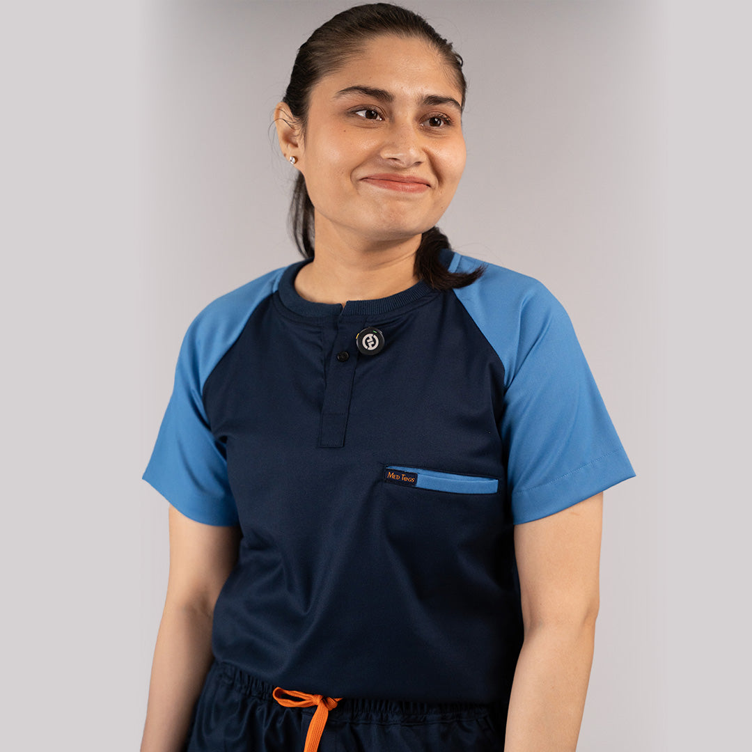 Pro-fit Navy Ocean Dual women scrubs