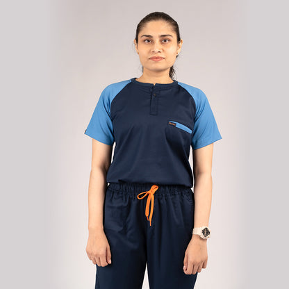 Pro-fit Navy Ocean Dual women scrubs
