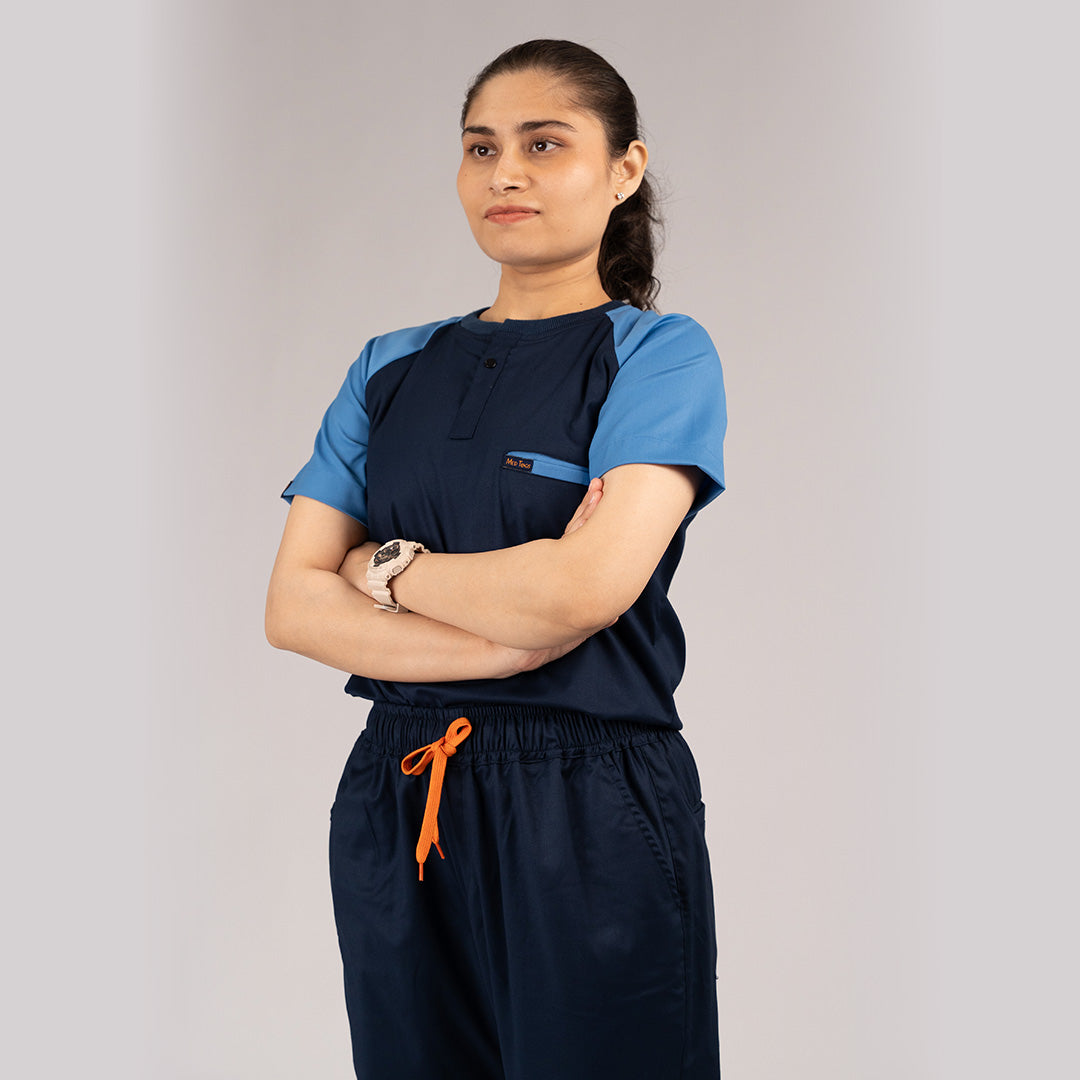 Pro-fit Navy Ocean Dual women scrubs