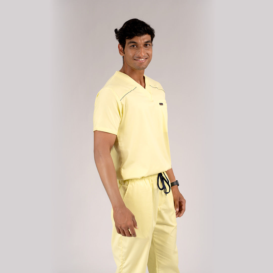 Pro-fit Citirine Yellow Vneck Men scrubs
