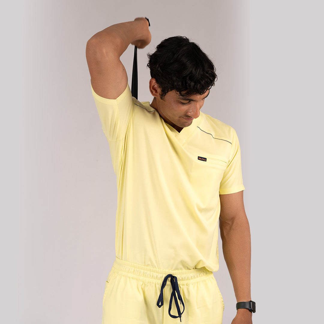 Pro-fit Citirine Yellow Vneck Men scrubs