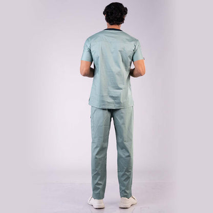 Men Serenity Mint Zip neckline scrubs