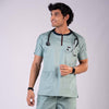 Men Serenity Mint Zip neckline scrubs