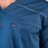 Men Remedial blue V neck Stretch Scrubs