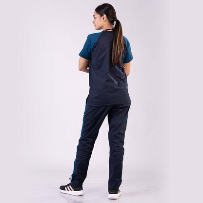 Blue dual colour Scrub Set (Top + Pant)