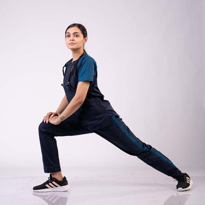 Blue dual colour Scrub Set (Top + Pant)
