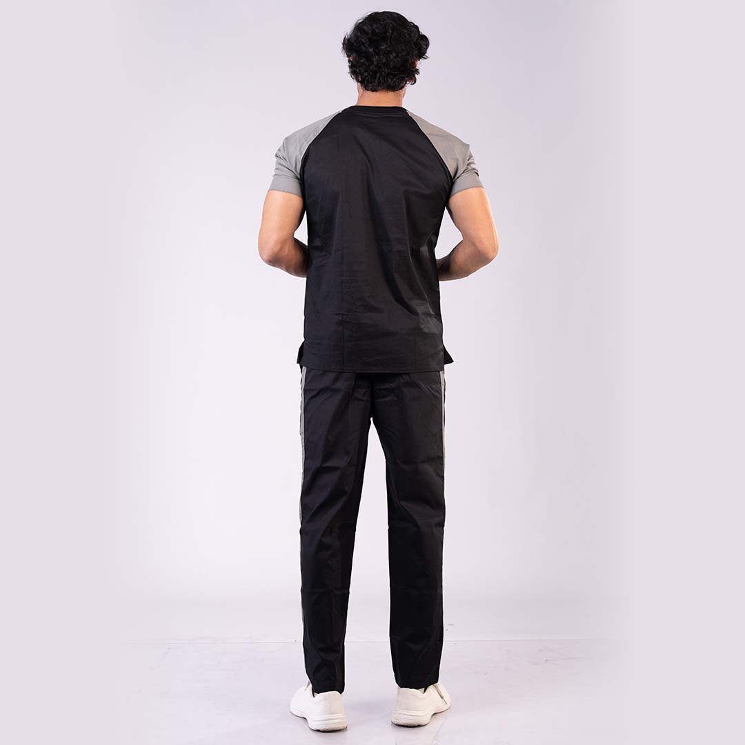 Black Grey Dual Men Scrubs