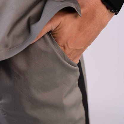 Grey Black Dual Men Scrubs