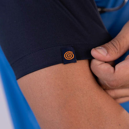 Azure and Navy Blue Dual Men Scrubs