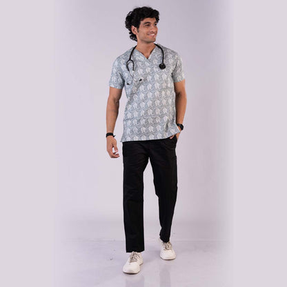 Subtle Printed men scrub Set (Top + Pant)